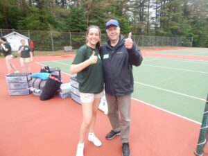 Camp staff on the tennis court
